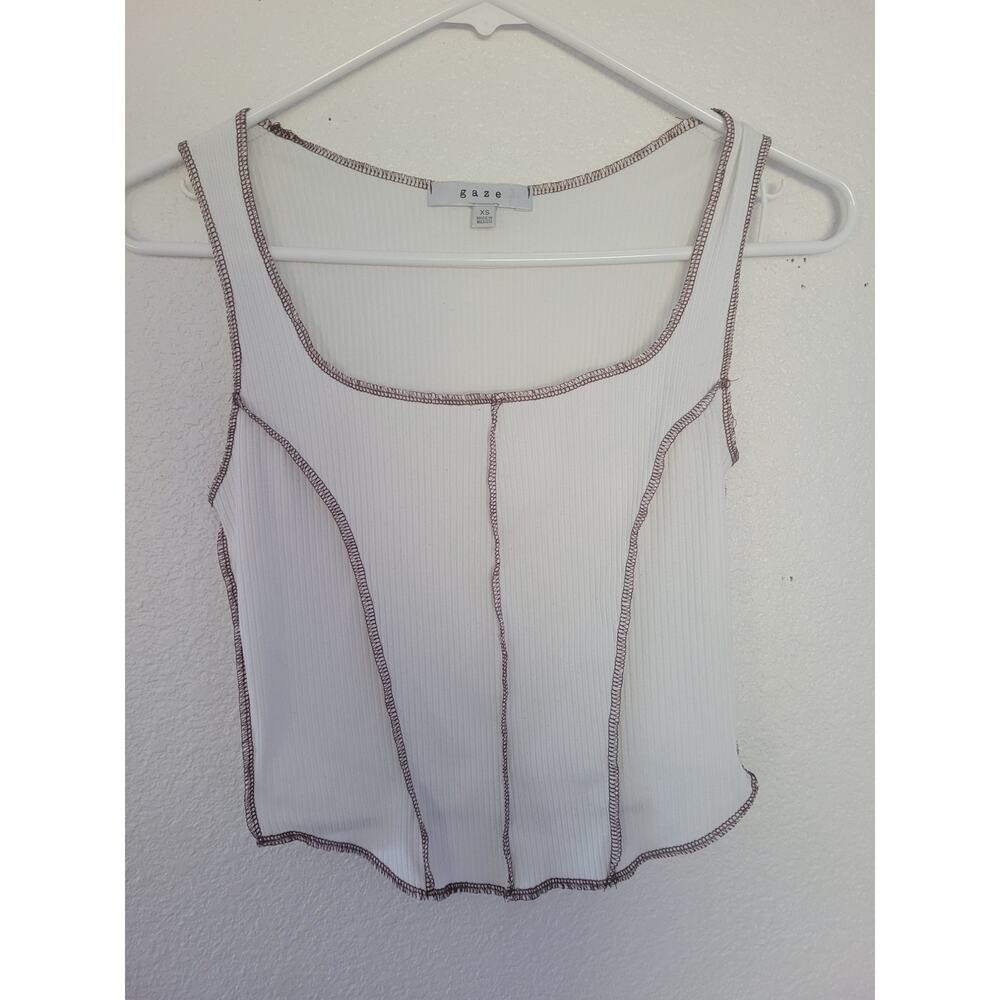 Gaze Women's White Tank Top size XS #14‎